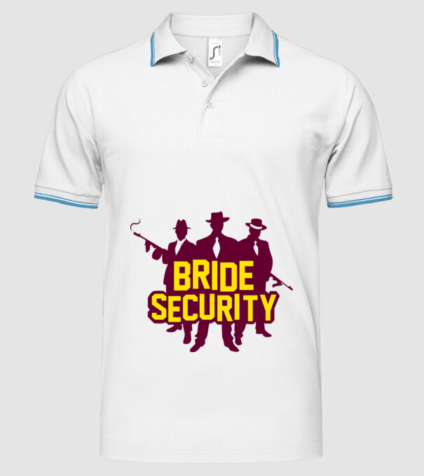 Bride Security model alb pe tricou