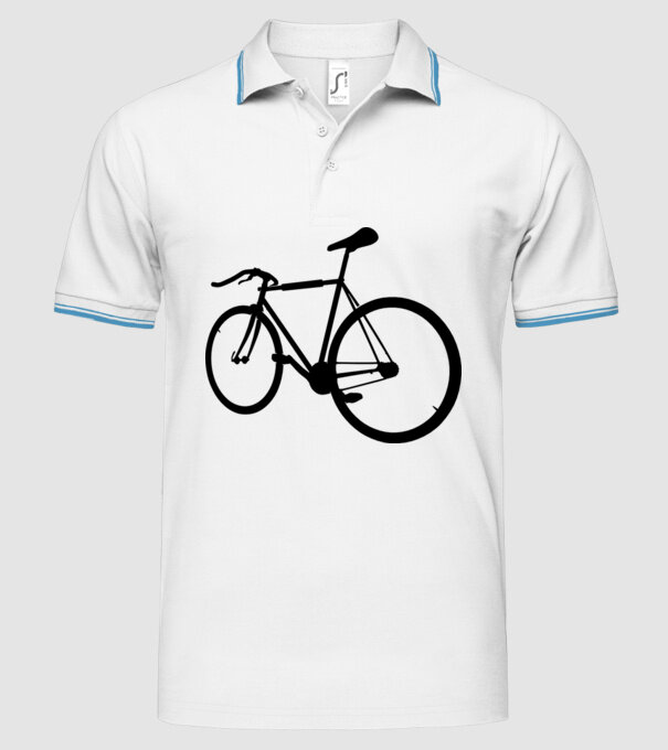 Bicicletă model alb pe tricou
