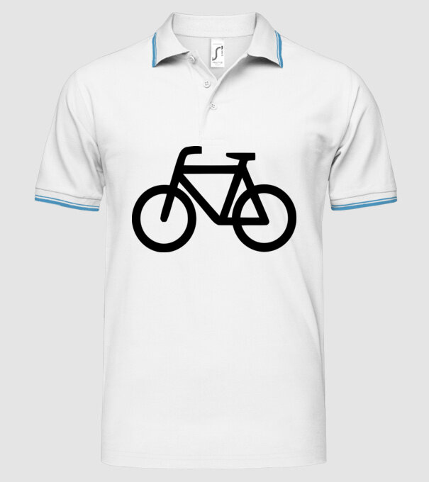 Bicicletă model alb pe tricou