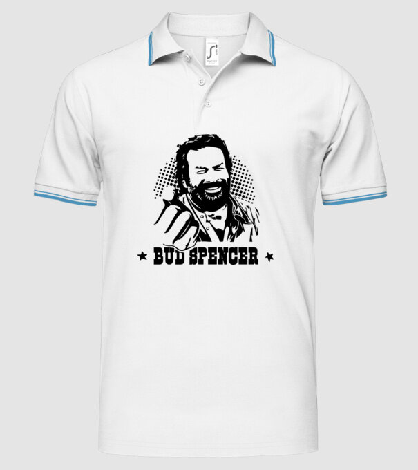 Bud Spencer model alb pe tricou