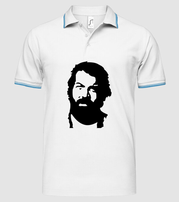Bud Spencer model alb pe tricou
