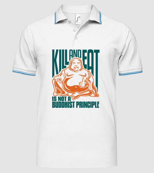 buddhist principle model alb pe tricou