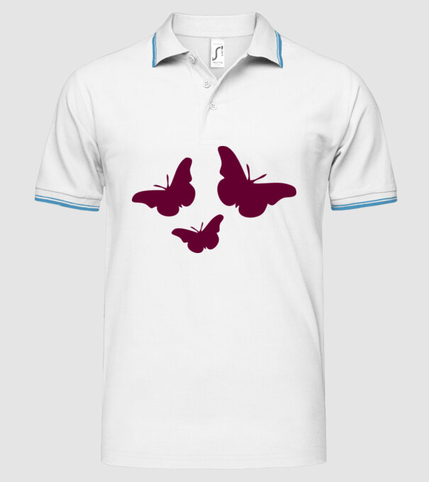 Butterflies model alb pe tricou