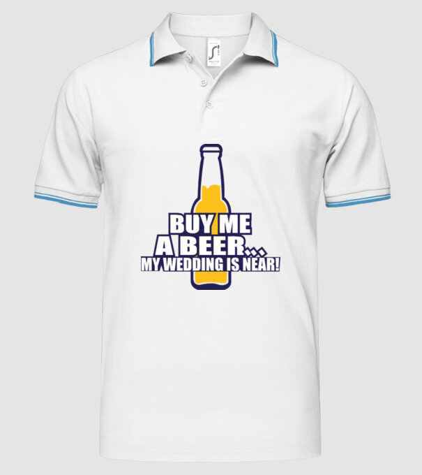 buy me a beer model alb pe tricou