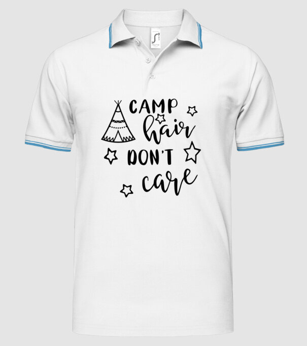 Camp hair teepee model alb pe tricou