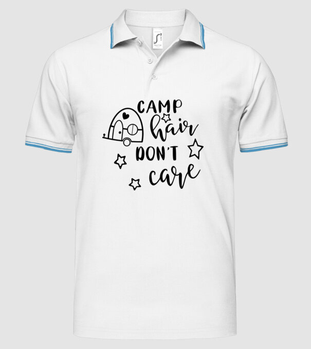 Camp hair trailer model alb pe tricou