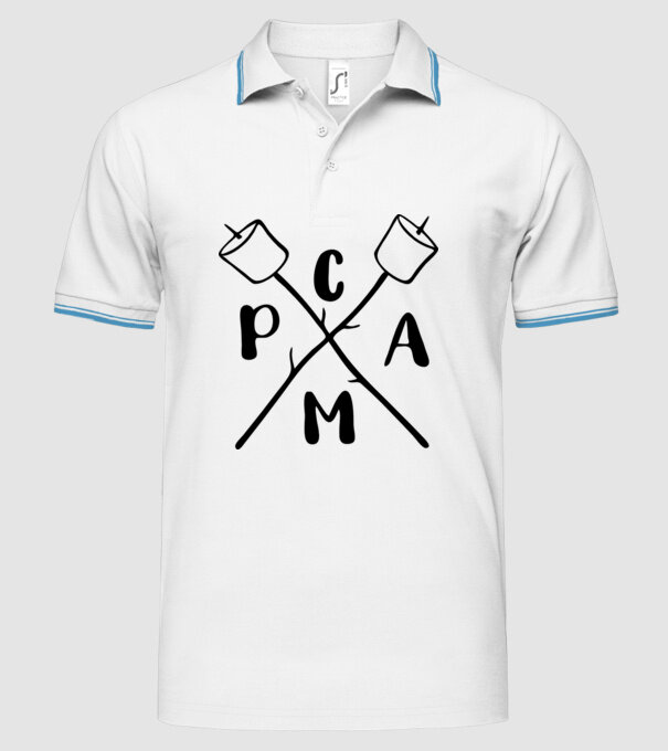 Camp marshmallow model alb pe tricou