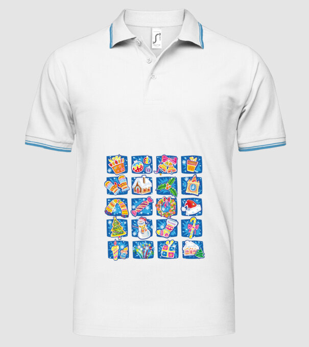 Christmas mix 2 model alb pe tricou
