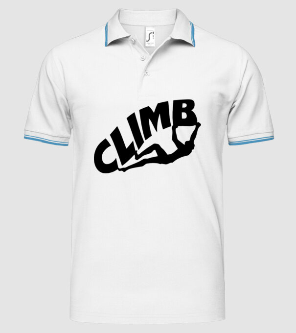 climb model alb pe tricou