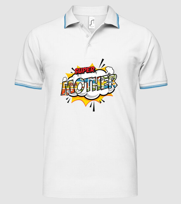 Comic Mother model alb pe tricou