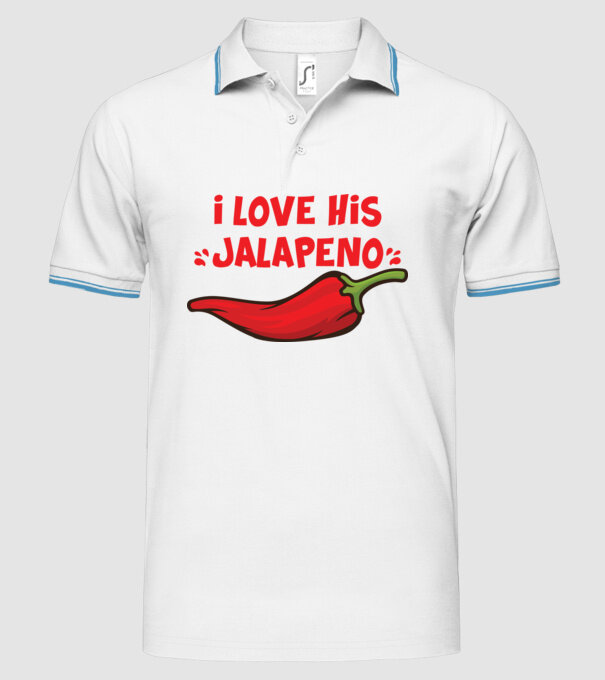 Couple JALAPENO model alb pe tricou