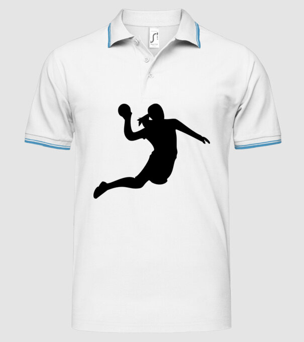 handbal fată model alb pe tricou