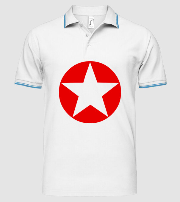 stea model alb pe tricou