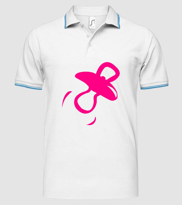 Suzetă model alb pe tricou