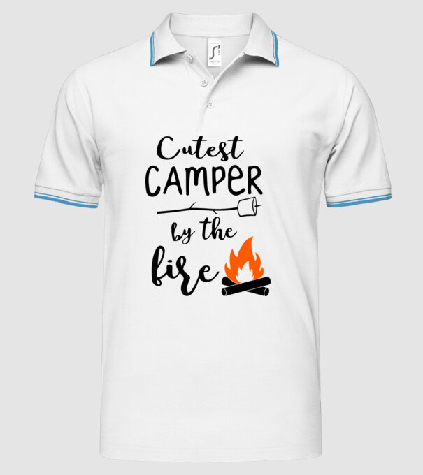 Cutest camper model alb pe tricou