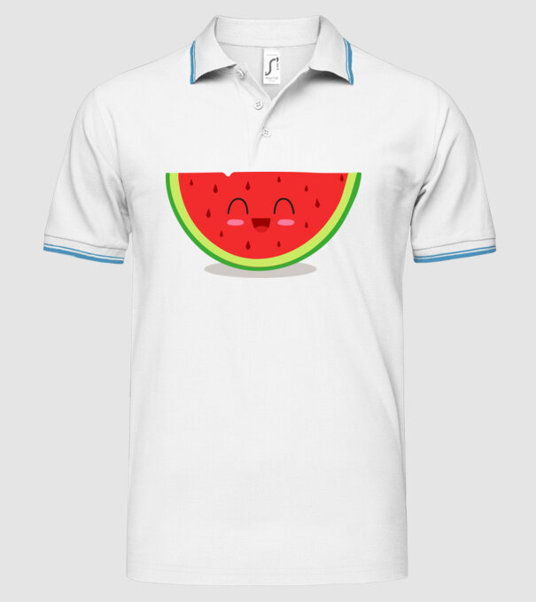 Pepene model alb pe tricou