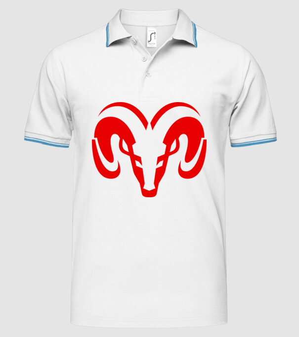 Dodge 1 model alb pe tricou