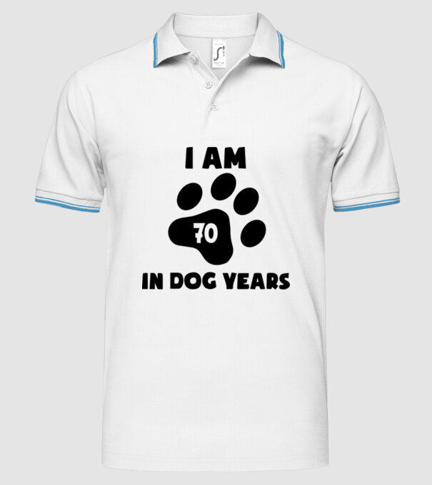 Dog year - 70 model alb pe tricou