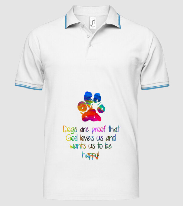 Dogs are proof model alb pe tricou