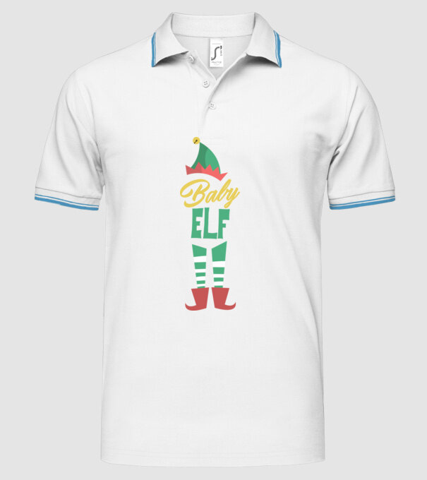 Elf family baby model alb pe tricou