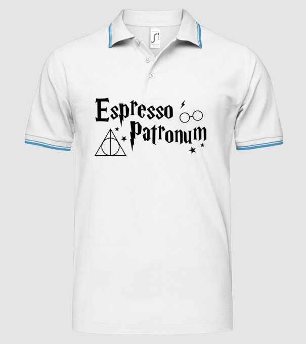 Espresso patronum model alb pe tricou
