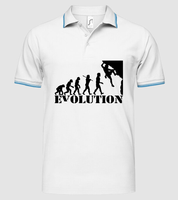 Evolution model alb pe tricou