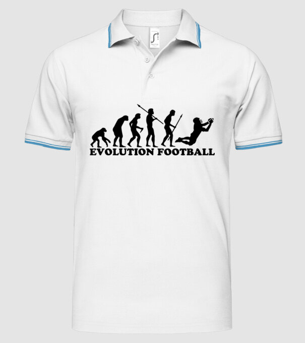 Evolution of football model alb pe tricou