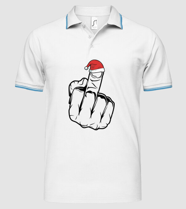 f u christmas model alb pe tricou