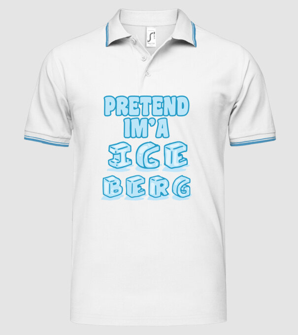 Iceberg carnaval model alb pe tricou