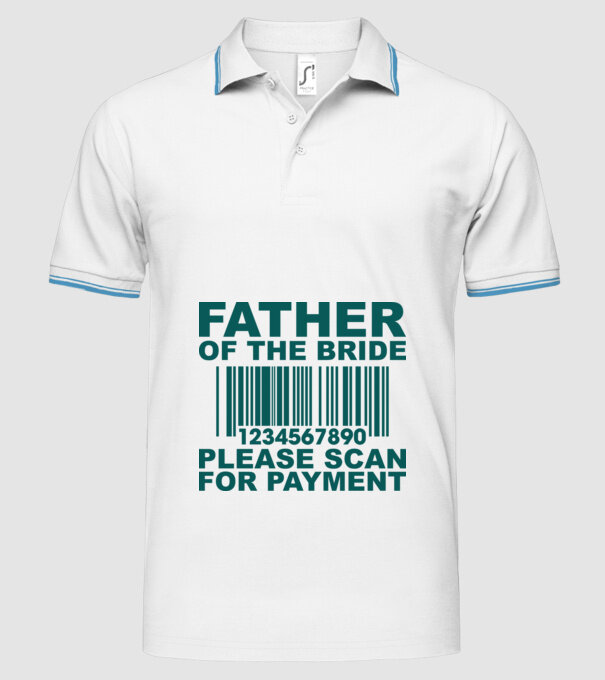 Father of the bride model alb pe tricou