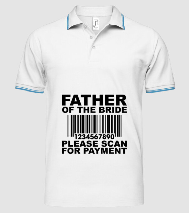 Father of the bride model alb pe tricou