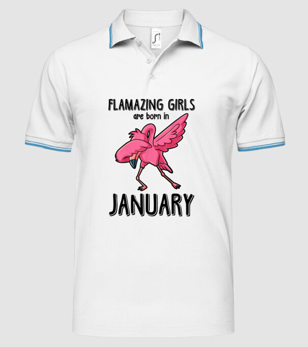 Flamazing girls are born in january black model alb pe tricou