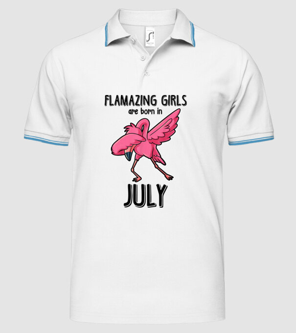 flamazing girls are born in july black model alb pe tricou