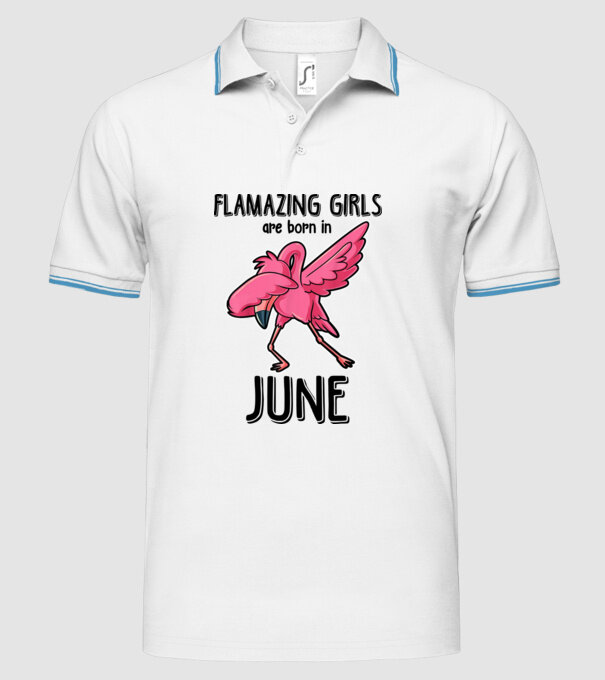 Flamazing girls are born in june black model alb pe tricou