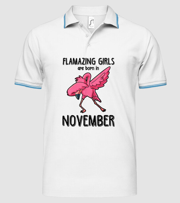 Flamazing girls are born in november black model alb pe tricou