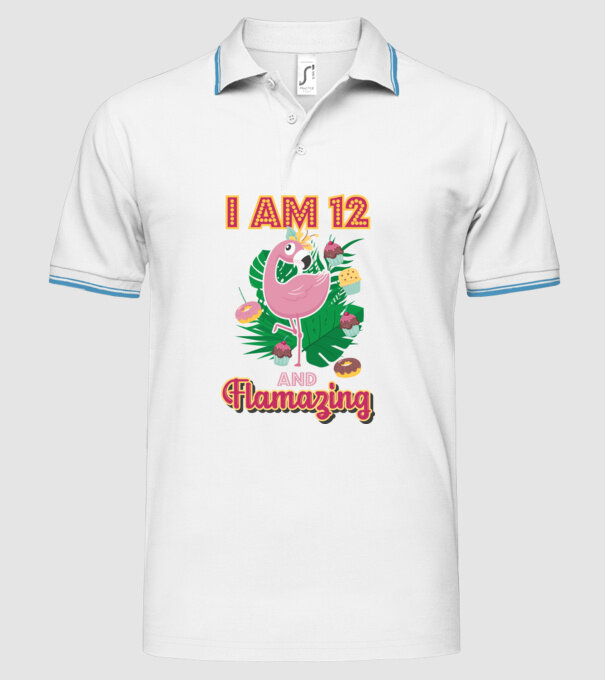 FLAMAZING Birthday 12 Years old model alb pe tricou