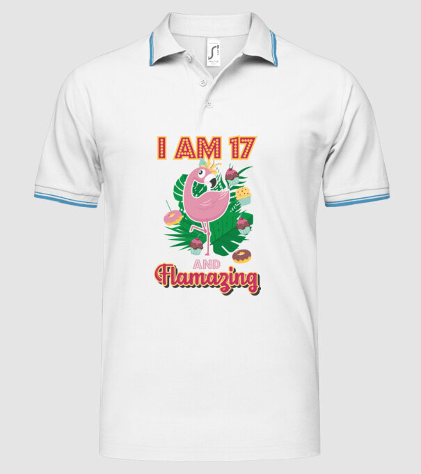 FLAMAZING Birthday 17 Years old model alb pe tricou