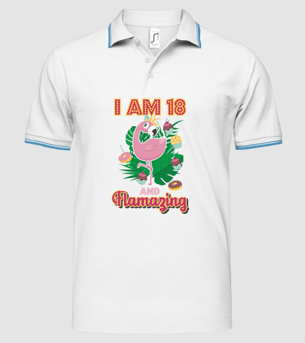 FLAMAZING Birthday 18 Years old model alb pe tricou