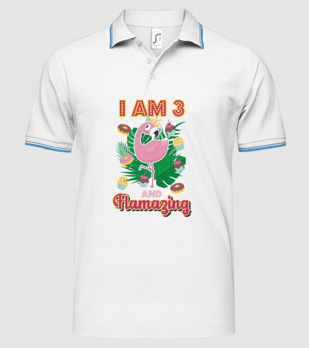 FLAMAZING Birthday 3 Years old model alb pe tricou