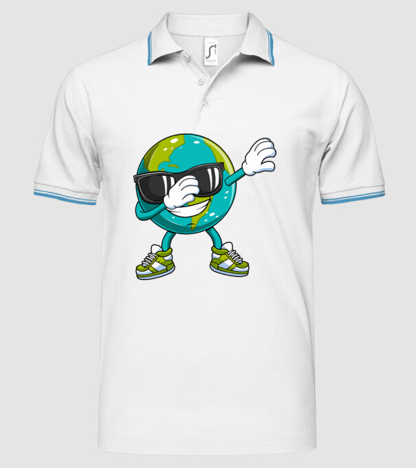 Pământ DAB Ziua Pământului model alb pe tricou