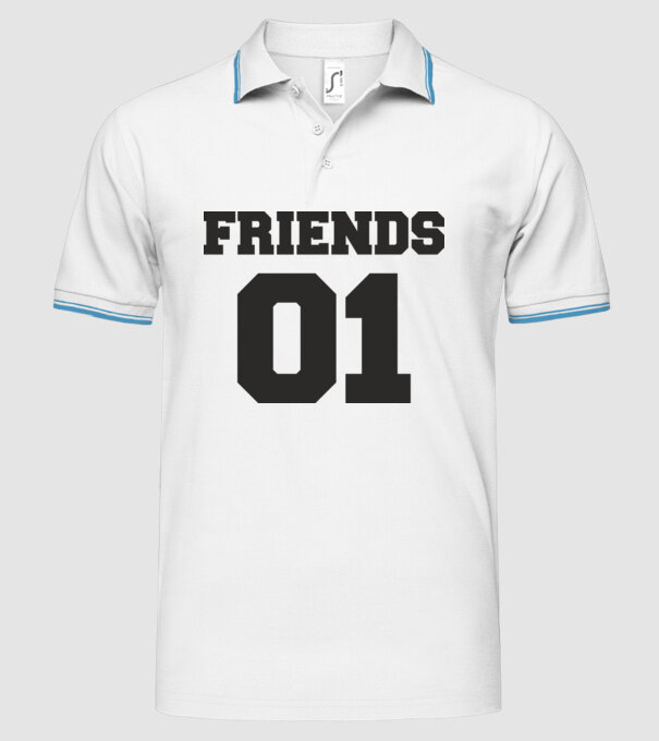 Friends 01 model alb pe tricou