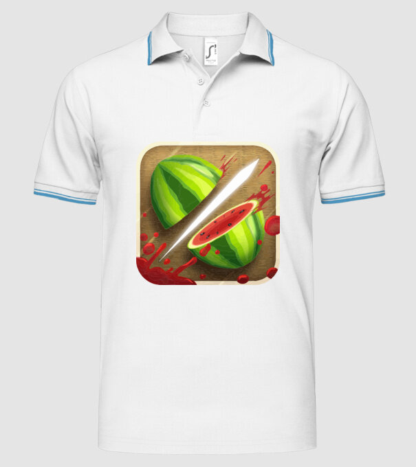 Fruit Ninja Icon model alb pe tricou