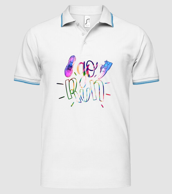 Go run holo model alb pe tricou