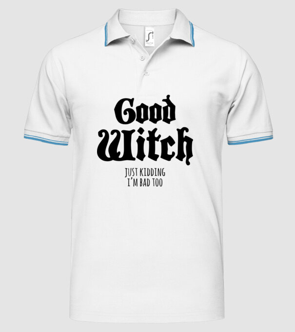 Good Witch tricou cuplu model alb pe tricou