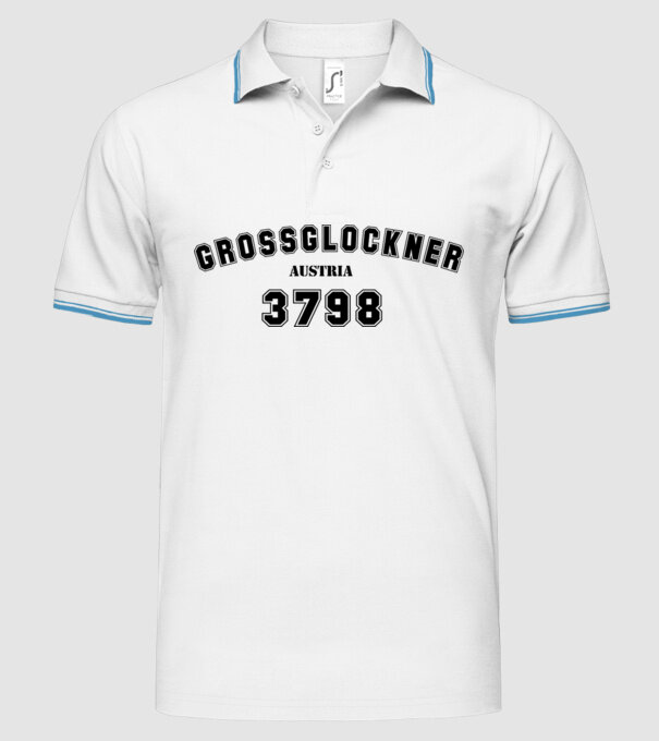 Grossglockner model alb pe tricou