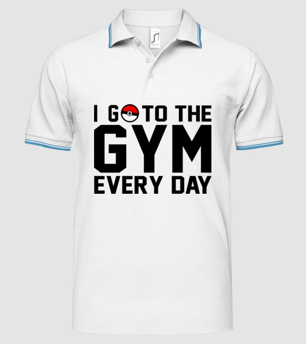 Gym every day model alb pe tricou