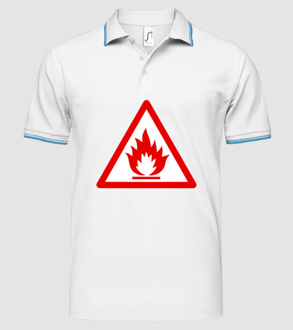 Inflamabil model alb pe tricou