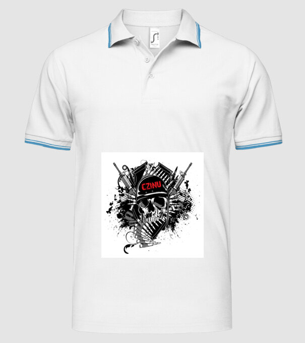 luptă model alb pe tricou
