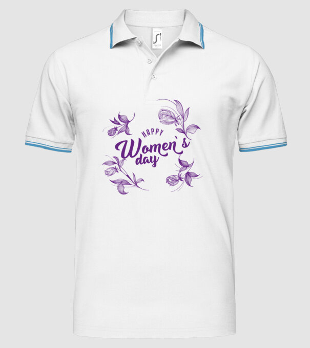 'Happy women''s day' model alb pe tricou