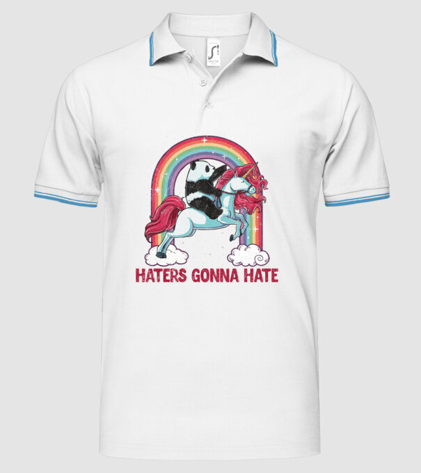 HATERS GONNA HATE model alb pe tricou